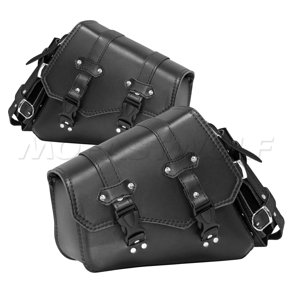 Motorcycle Swing Arm Bags Swingarm Bag Waterproof Saddlebag for Softail Standard Dyna Low Rider Sport Glide Left Side Solo Bags