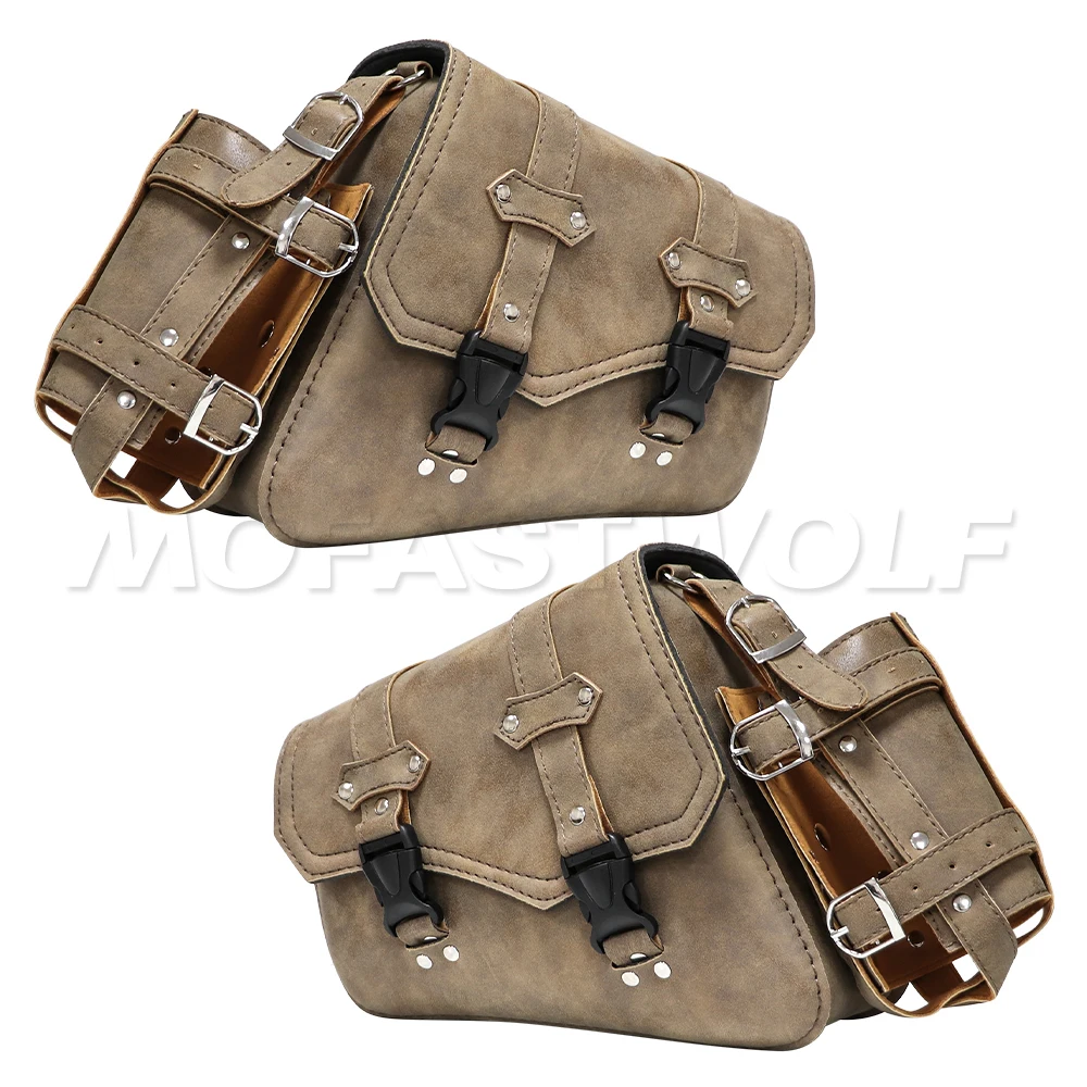 Motorcycle Swing Arm Bags Swingarm Bag Waterproof Saddlebag for Softail Standard Dyna Low Rider Sport Glide Left Side Solo Bags