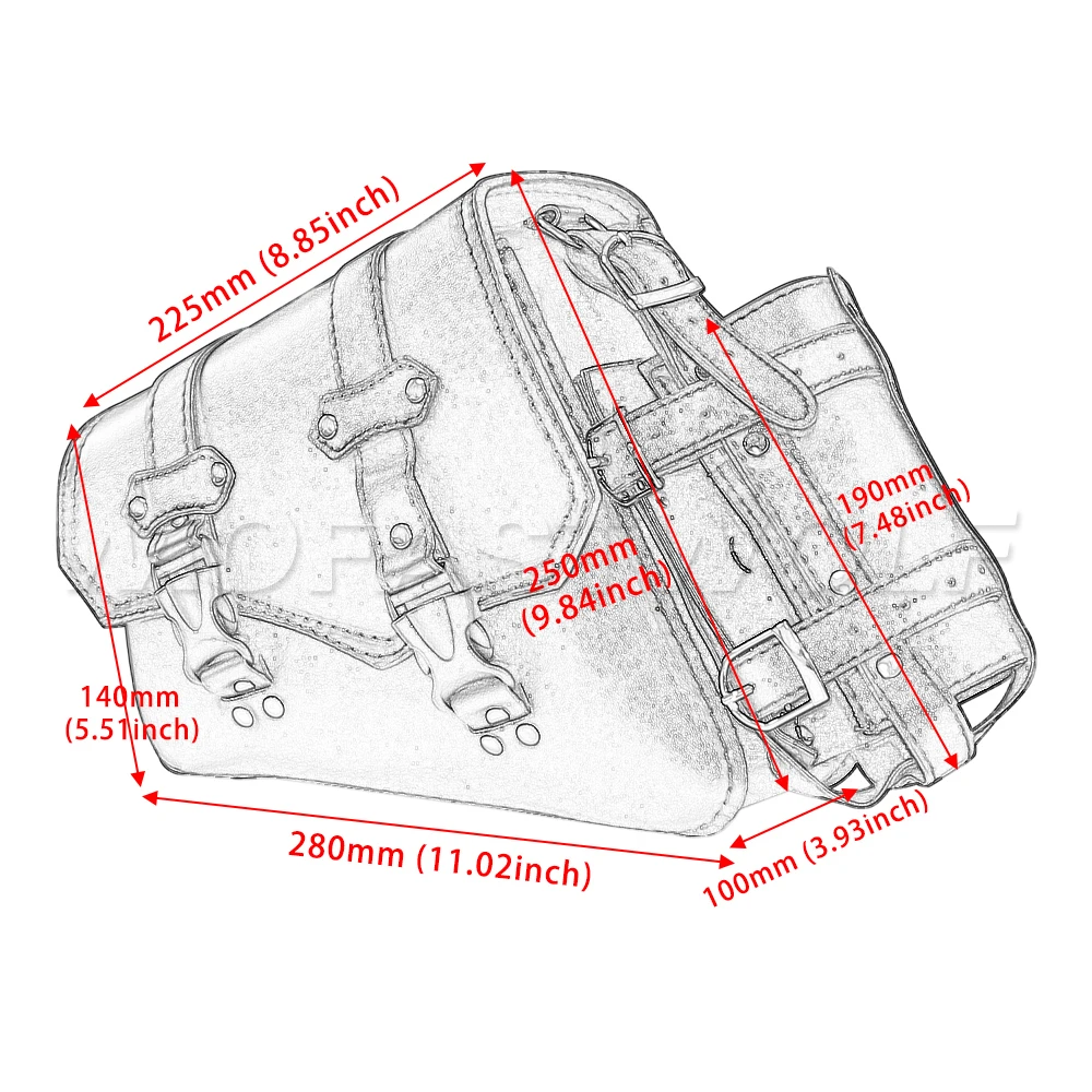Motorcycle Swing Arm Bags Swingarm Bag Waterproof Saddlebag for Softail Standard Dyna Low Rider Sport Glide Left Side Solo Bags