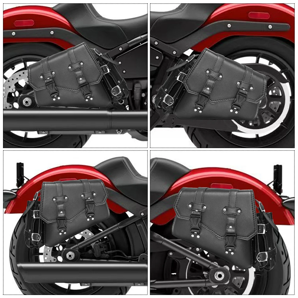 Motorcycle Swing Arm Bags Swingarm Bag Waterproof Saddlebag for Softail Standard Dyna Low Rider Sport Glide Left Side Solo Bags
