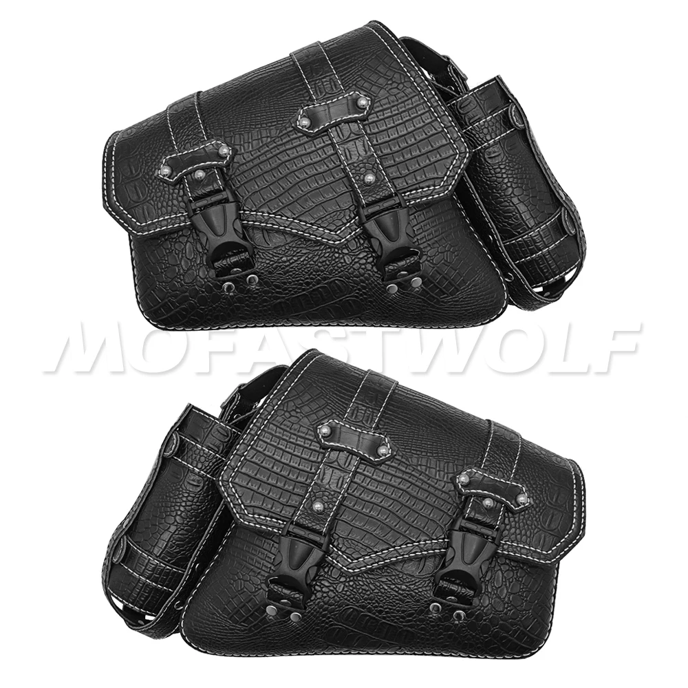 Motorcycle Swing Arm Bags Swingarm Bag Waterproof Saddlebag for Softail Standard Dyna Low Rider Sport Glide Left Side Solo Bags