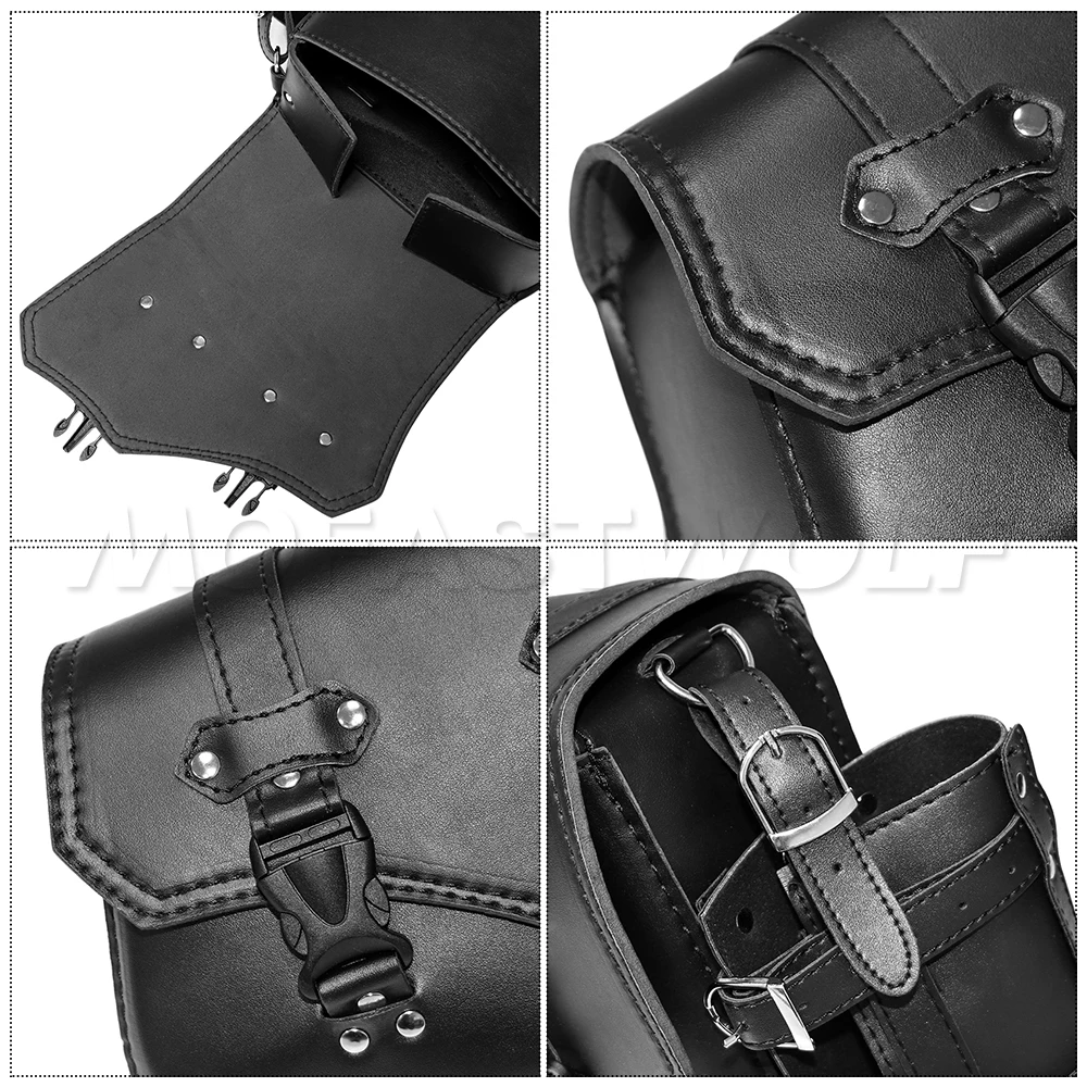 Motorcycle Swing Arm Bags Swingarm Bag Waterproof Saddlebag for Softail Standard Dyna Low Rider Sport Glide Left Side Solo Bags