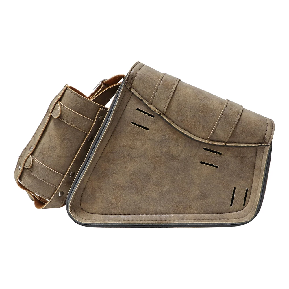 Motorcycle Swing Arm Bags Swingarm Bag Waterproof Saddlebag for Softail Standard Dyna Low Rider Sport Glide Left Side Solo Bags