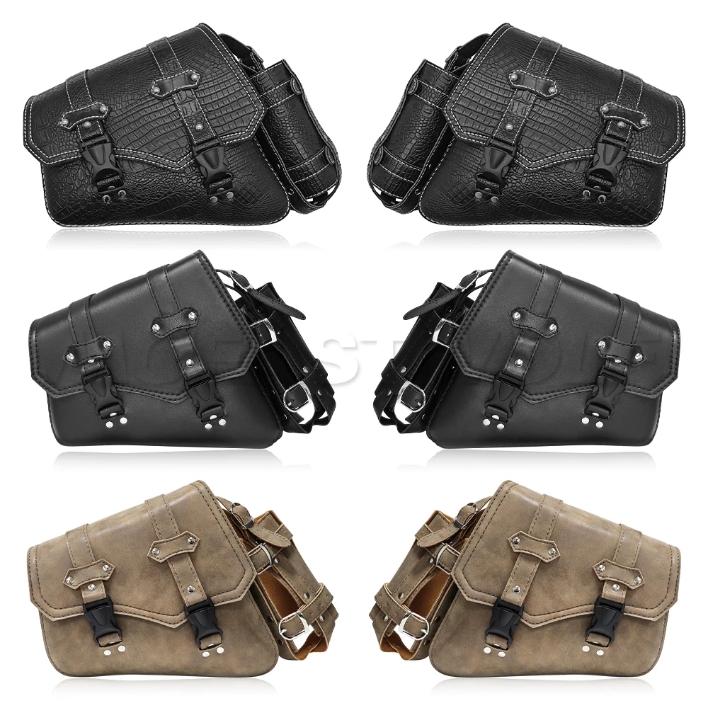 Motorcycle Swing Arm Bags Swingarm Bag Waterproof Saddlebag for Softail Standard Dyna Low Rider Sport Glide Left Side Solo Bags