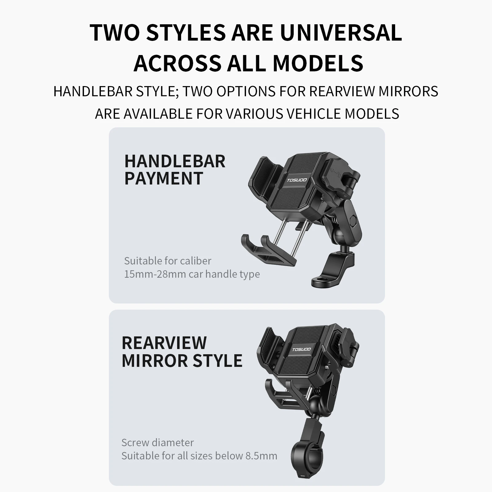 TOSUOD Bike Phone Holder 360° View Bicycle Phone Holder Stand Motorcycle Shockproof Phone Bracket