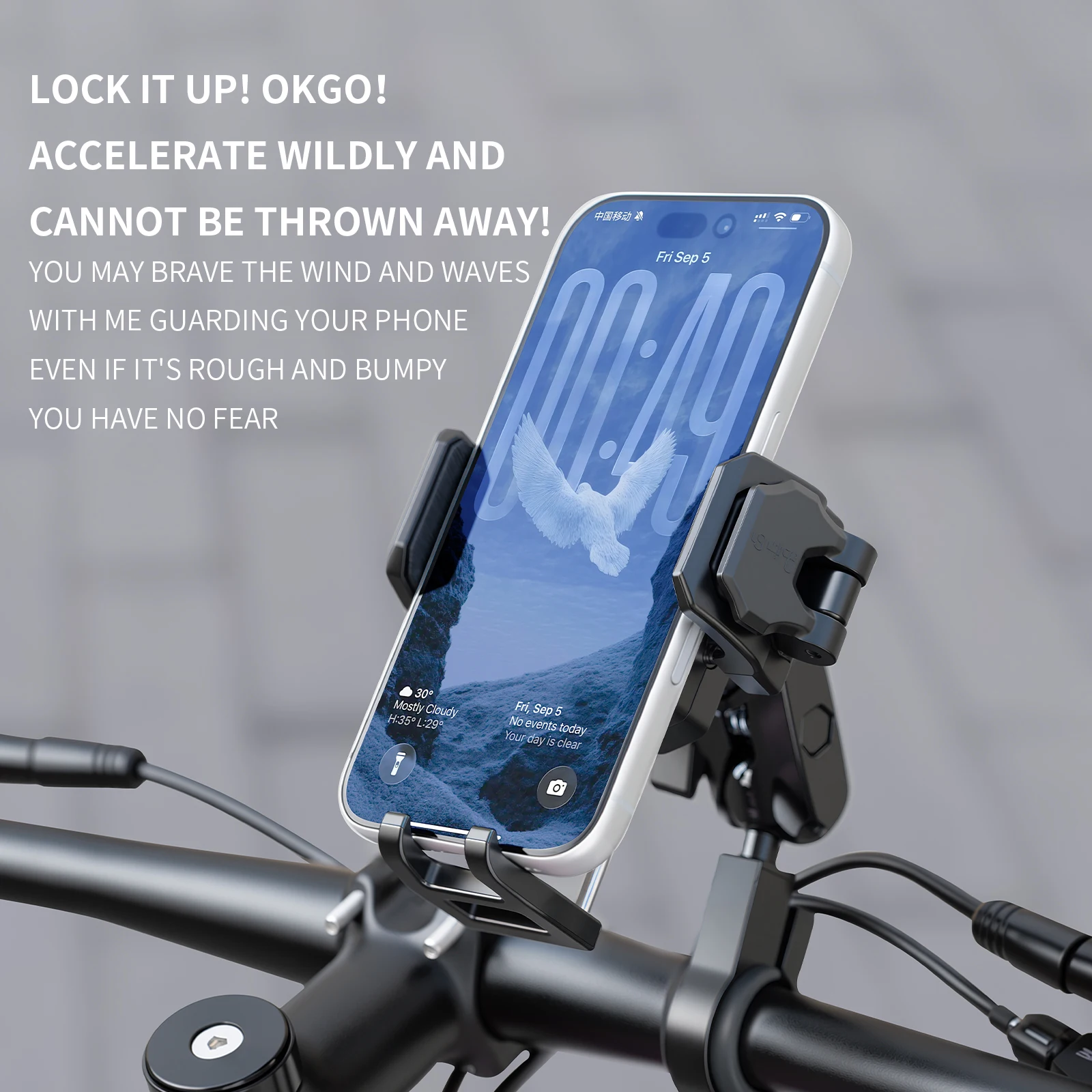 TOSUOD Bike Phone Holder 360° View Bicycle Phone Holder Stand Motorcycle Shockproof Phone Bracket