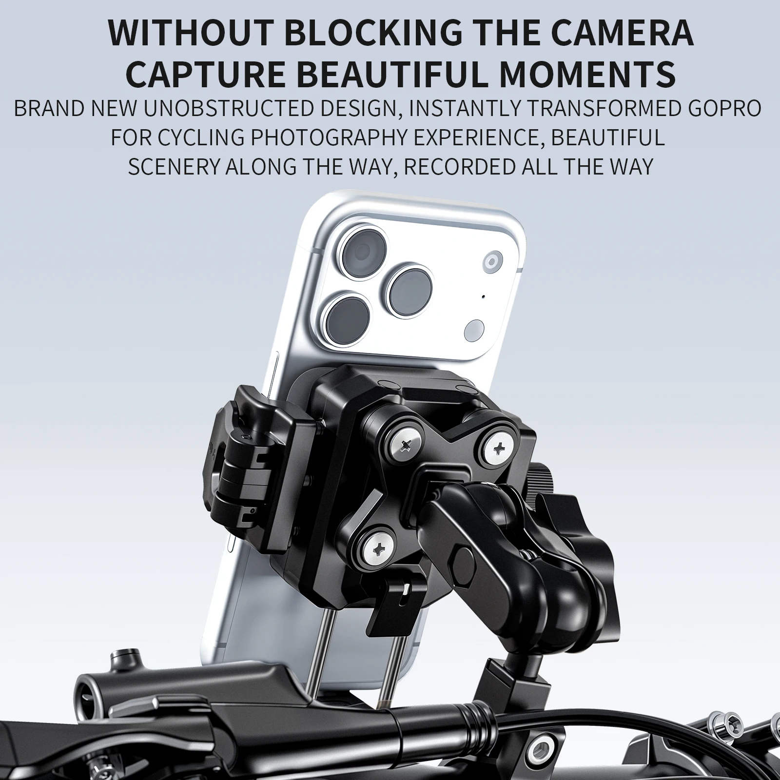 TOSUOD Bike Phone Holder 360° View Bicycle Phone Holder Stand Motorcycle Shockproof Phone Bracket