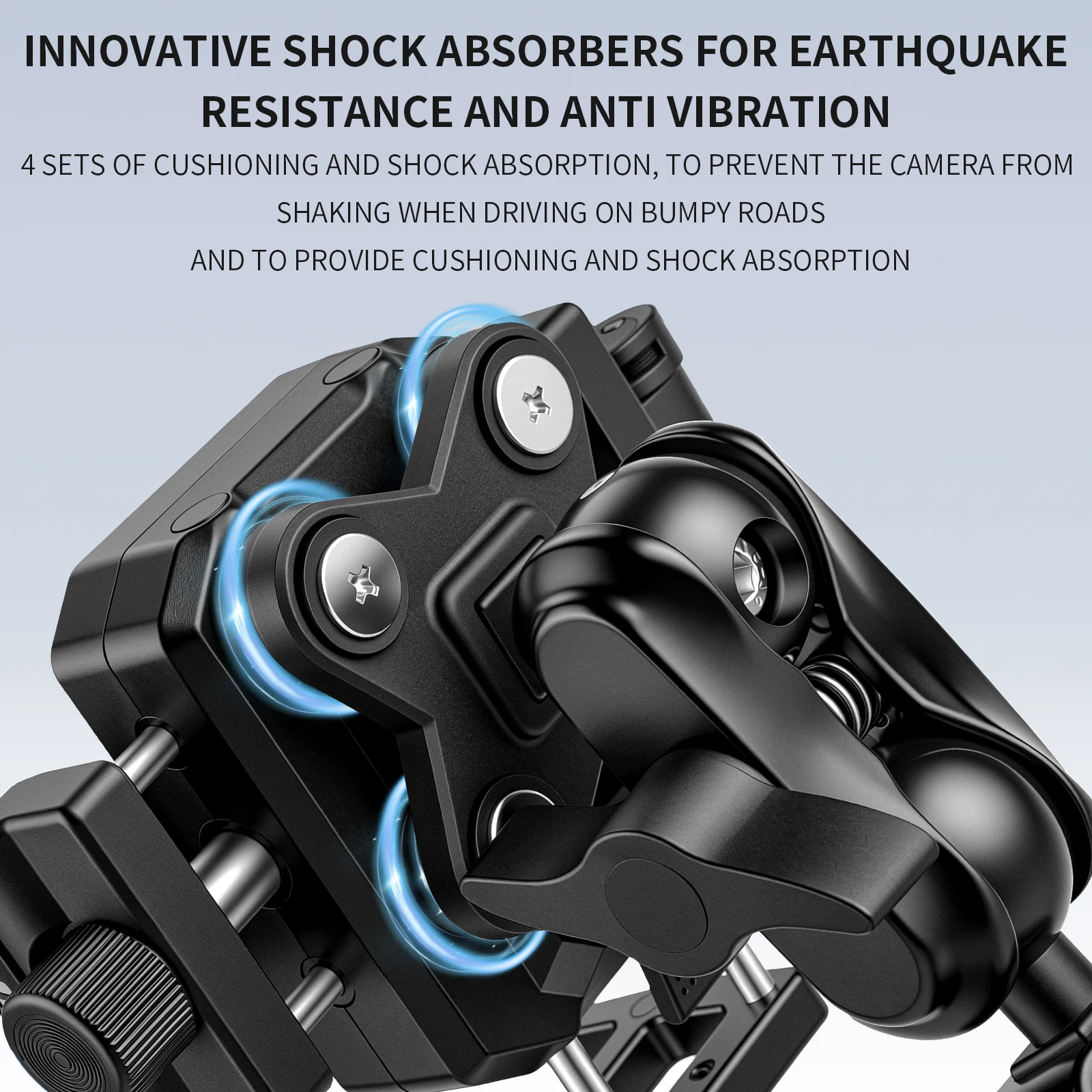 TOSUOD Bike Phone Holder 360° View Bicycle Phone Holder Stand Motorcycle Shockproof Phone Bracket