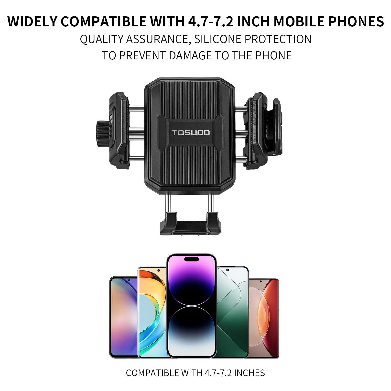 TOSUOD Bike Phone Holder 360° View Bicycle Phone Holder Stand Motorcycle Shockproof Phone Bracket