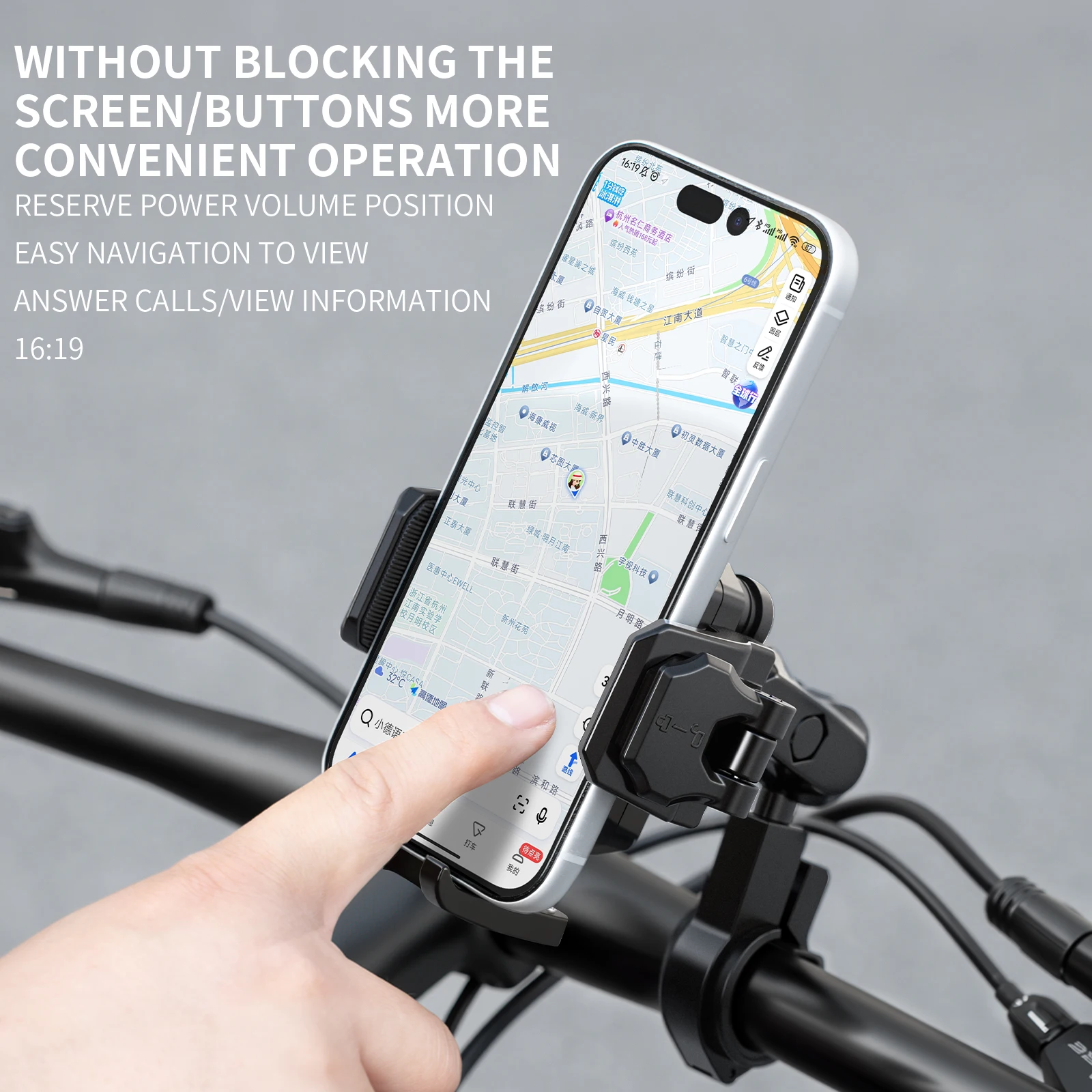 TOSUOD Bike Phone Holder 360° View Bicycle Phone Holder Stand Motorcycle Shockproof Phone Bracket