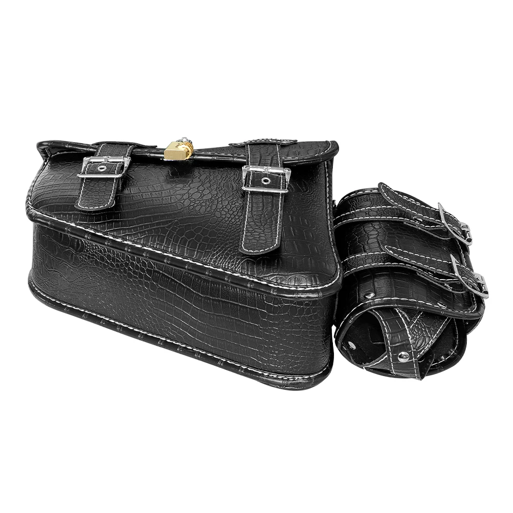Universal Waterproof Motorcycle Side Bag Retro Motorbike Tail Bag Hanging Storage for Electric Vehicles Rear Seat