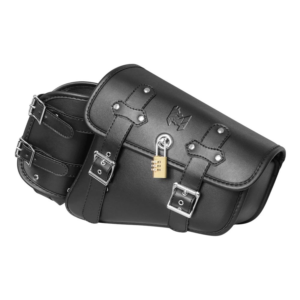 Universal Waterproof Motorcycle Side Bag Retro Motorbike Tail Bag Hanging Storage for Electric Vehicles Rear Seat