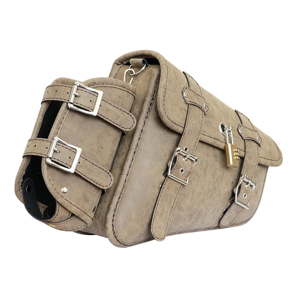 Universal Waterproof Motorcycle Side Bag Retro Motorbike Tail Bag Hanging Storage for Electric Vehicles Rear Seat