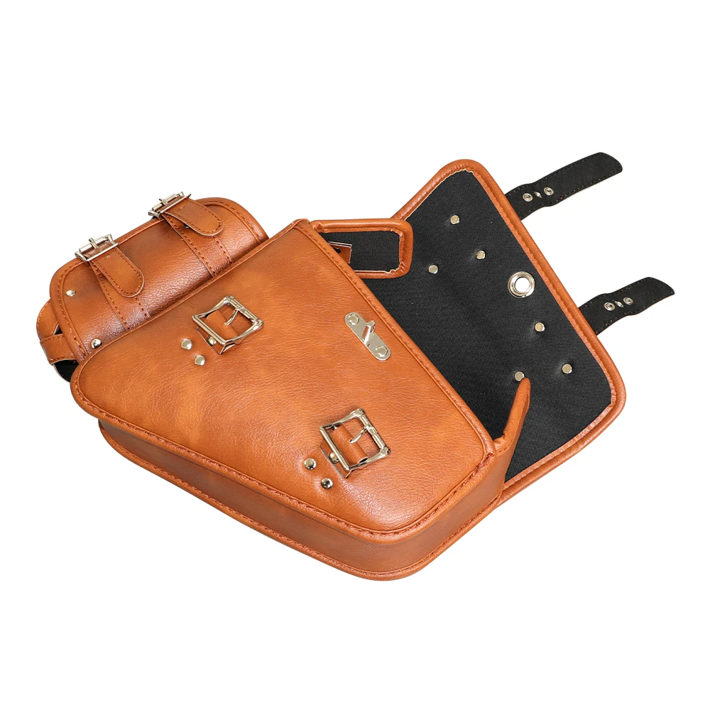 Universal Waterproof Motorcycle Side Bag Retro Motorbike Tail Bag Hanging Storage for Electric Vehicles Rear Seat