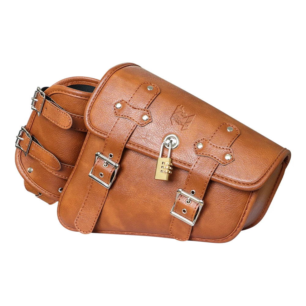 Universal Waterproof Motorcycle Side Bag Retro Motorbike Tail Bag Hanging Storage for Electric Vehicles Rear Seat