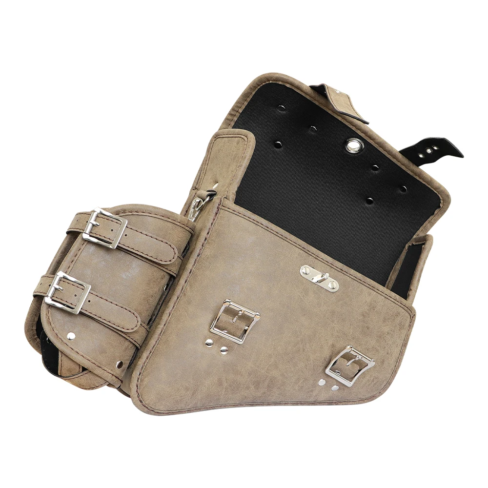 Universal Waterproof Motorcycle Side Bag Retro Motorbike Tail Bag Hanging Storage for Electric Vehicles Rear Seat
