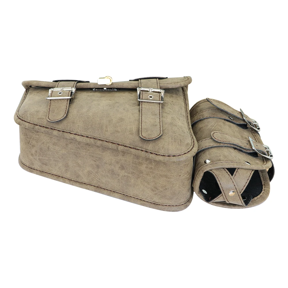 Universal Waterproof Motorcycle Side Bag Retro Motorbike Tail Bag Hanging Storage for Electric Vehicles Rear Seat