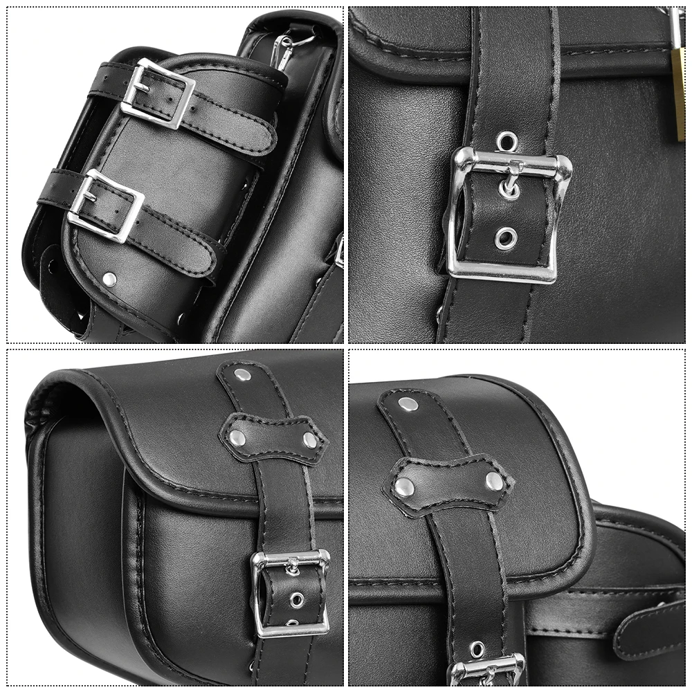 Universal Waterproof Motorcycle Side Bag Retro Motorbike Tail Bag Hanging Storage for Electric Vehicles Rear Seat