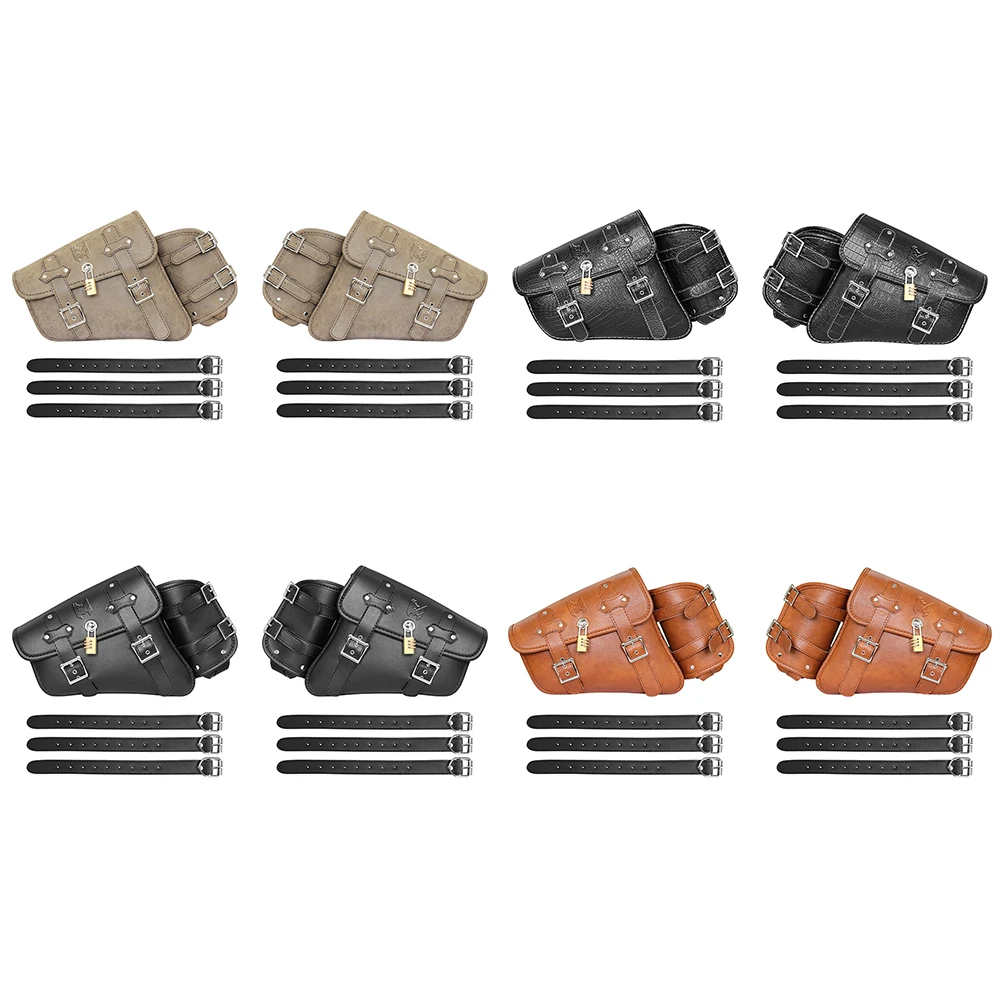 Universal Waterproof Motorcycle Side Bag Retro Motorbike Tail Bag Hanging Storage for Electric Vehicles Rear Seat
