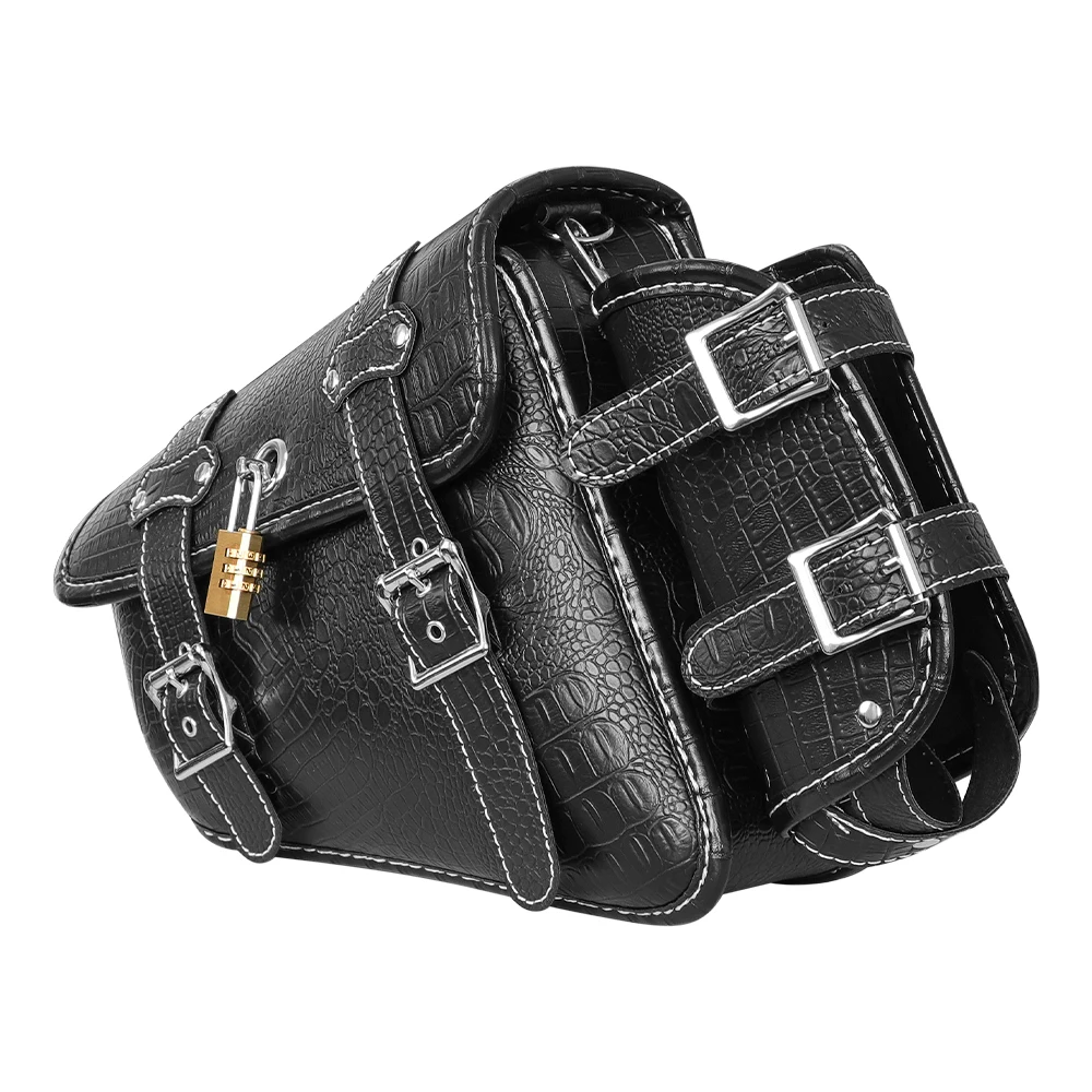 Universal Waterproof Motorcycle Side Bag Retro Motorbike Tail Bag Hanging Storage for Electric Vehicles Rear Seat
