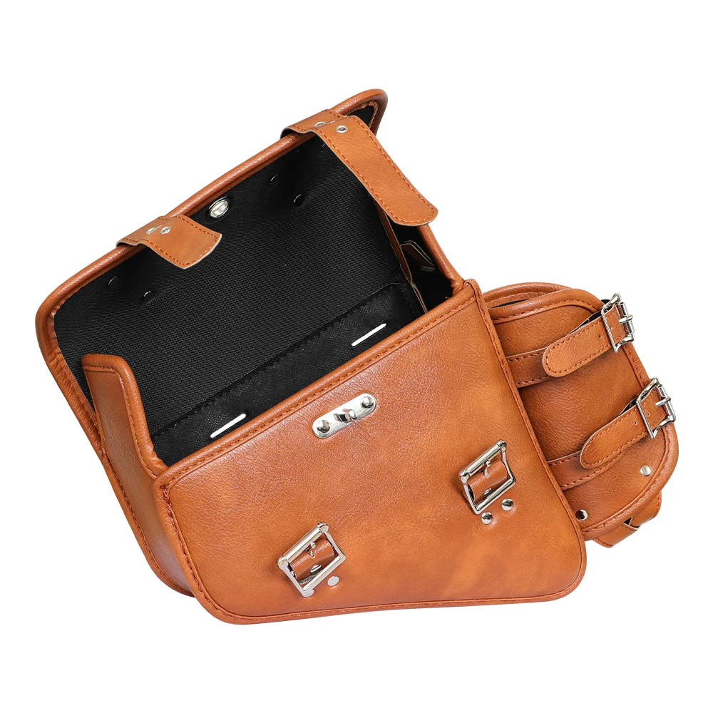 Universal Waterproof Motorcycle Side Bag Retro Motorbike Tail Bag Hanging Storage for Electric Vehicles Rear Seat