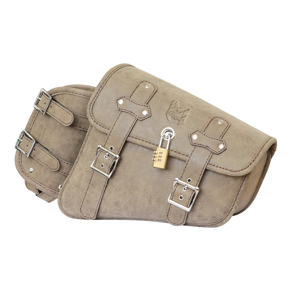 Universal Waterproof Motorcycle Side Bag Retro Motorbike Tail Bag Hanging Storage for Electric Vehicles Rear Seat