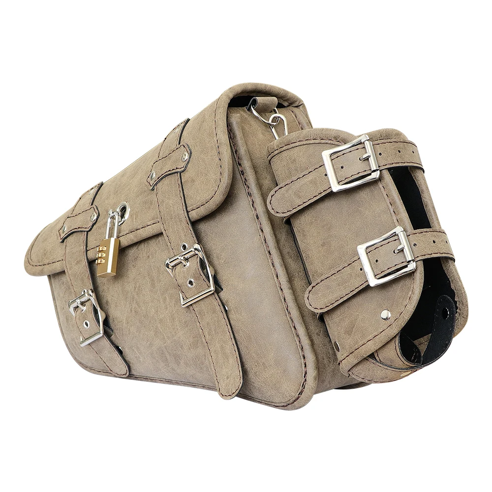 Universal Waterproof Motorcycle Side Bag Retro Motorbike Tail Bag Hanging Storage for Electric Vehicles Rear Seat