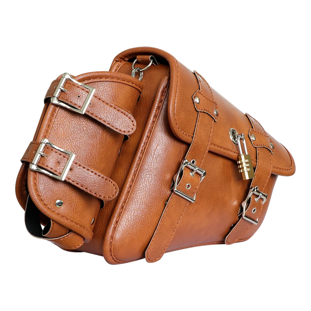 Universal Waterproof Motorcycle Side Bag Retro Motorbike Tail Bag Hanging Storage for Electric Vehicles Rear Seat