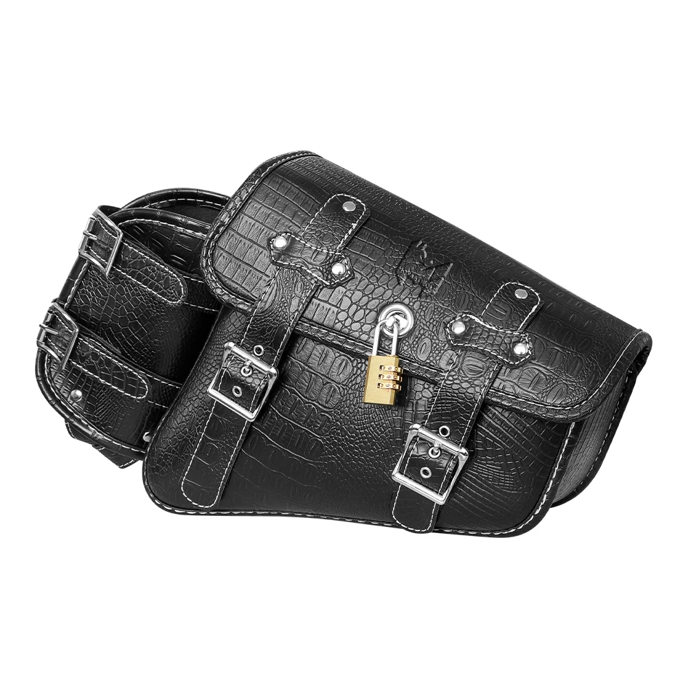Universal Waterproof Motorcycle Side Bag Retro Motorbike Tail Bag Hanging Storage for Electric Vehicles Rear Seat