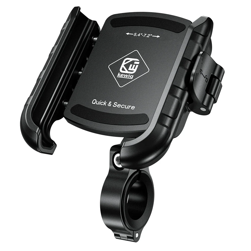 Motorcycle Bike Phone Holder Upgrade Anti Vibration Dual Clamp Handlebar or Mirror Fits Bar 0.87-1.25in Scooter Bike E-Scooters