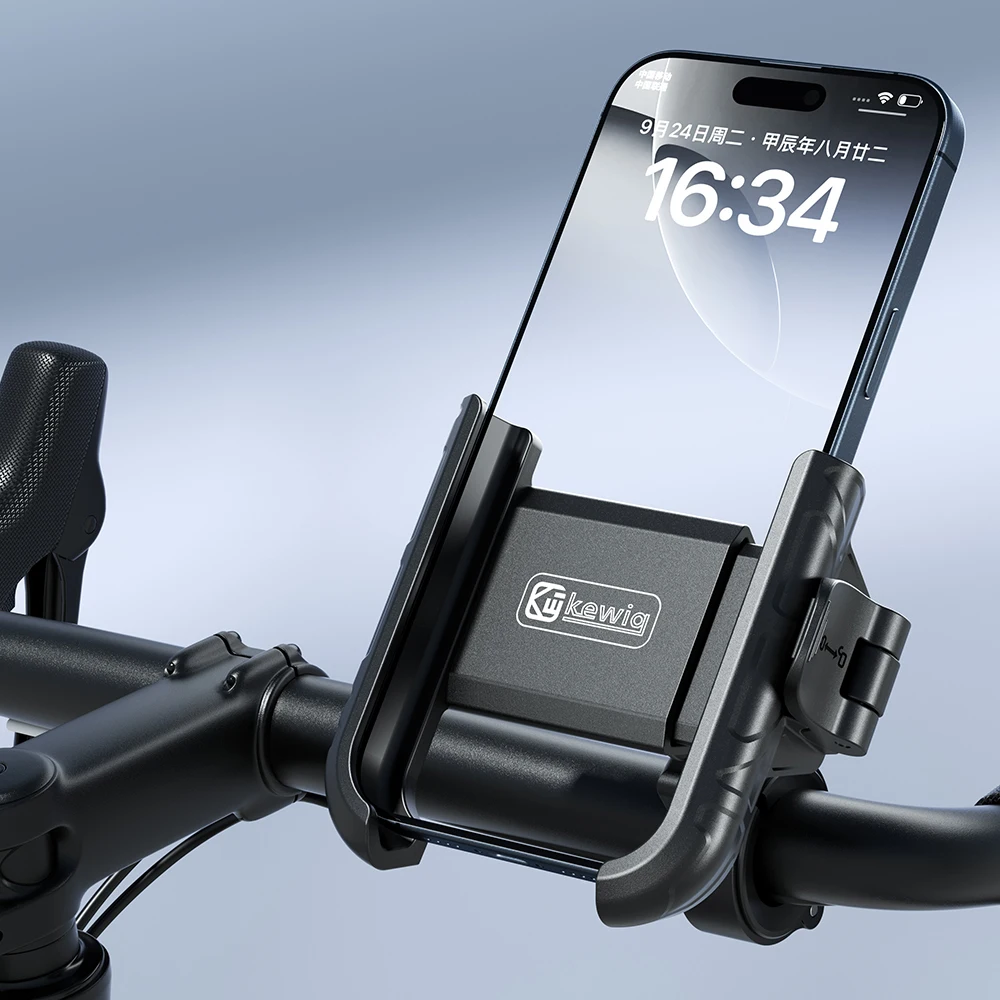 Motorcycle Bike Phone Holder Upgrade Anti Vibration Dual Clamp Handlebar or Mirror Fits Bar 0.87-1.25in Scooter Bike E-Scooters