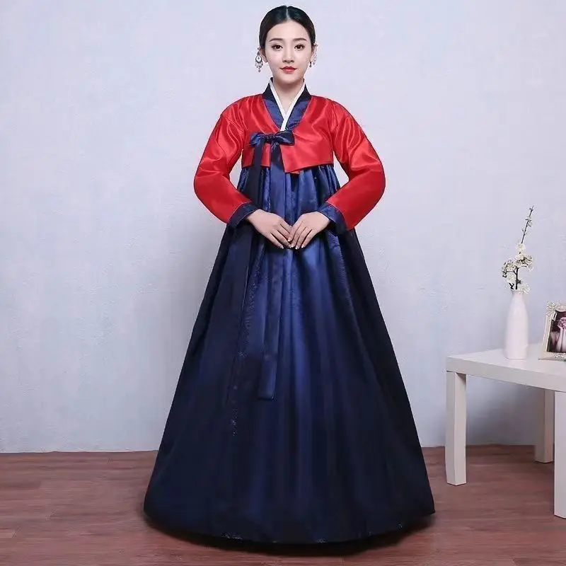 Traditional Hanbok for Women Korean Costume Minority Palace Performance Court Clothes Flower New Year Wedding Party Dance Dress
