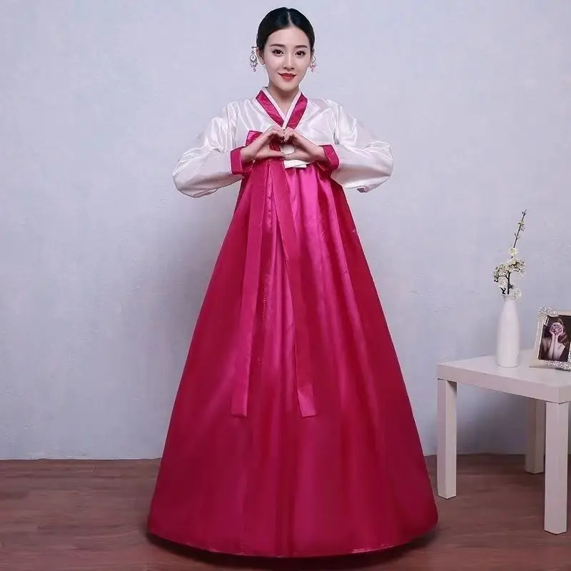 Traditional Hanbok for Women Korean Costume Minority Palace Performance Court Clothes Flower New Year Wedding Party Dance Dress