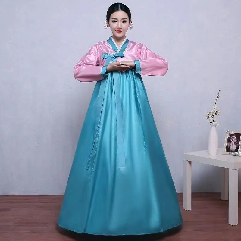 Traditional Hanbok for Women Korean Costume Minority Palace Performance Court Clothes Flower New Year Wedding Party Dance Dress