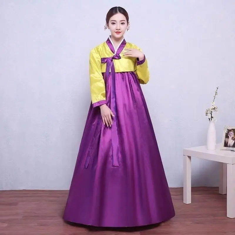 Traditional Hanbok for Women Korean Costume Minority Palace Performance Court Clothes Flower New Year Wedding Party Dance Dress