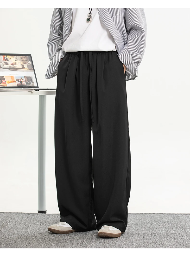 Men's Breathable Cooling Casual Trousers for Spring/Summer 2025 straight-leg loose good drape wrinkle-resistant Pants