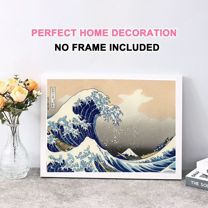 The Great Wave off Kanagawa 1000 Piece Puzzle for Adults 29.53 x 19.7 Inch Large Finished Size Famous Japanese Art Poster Puzzle