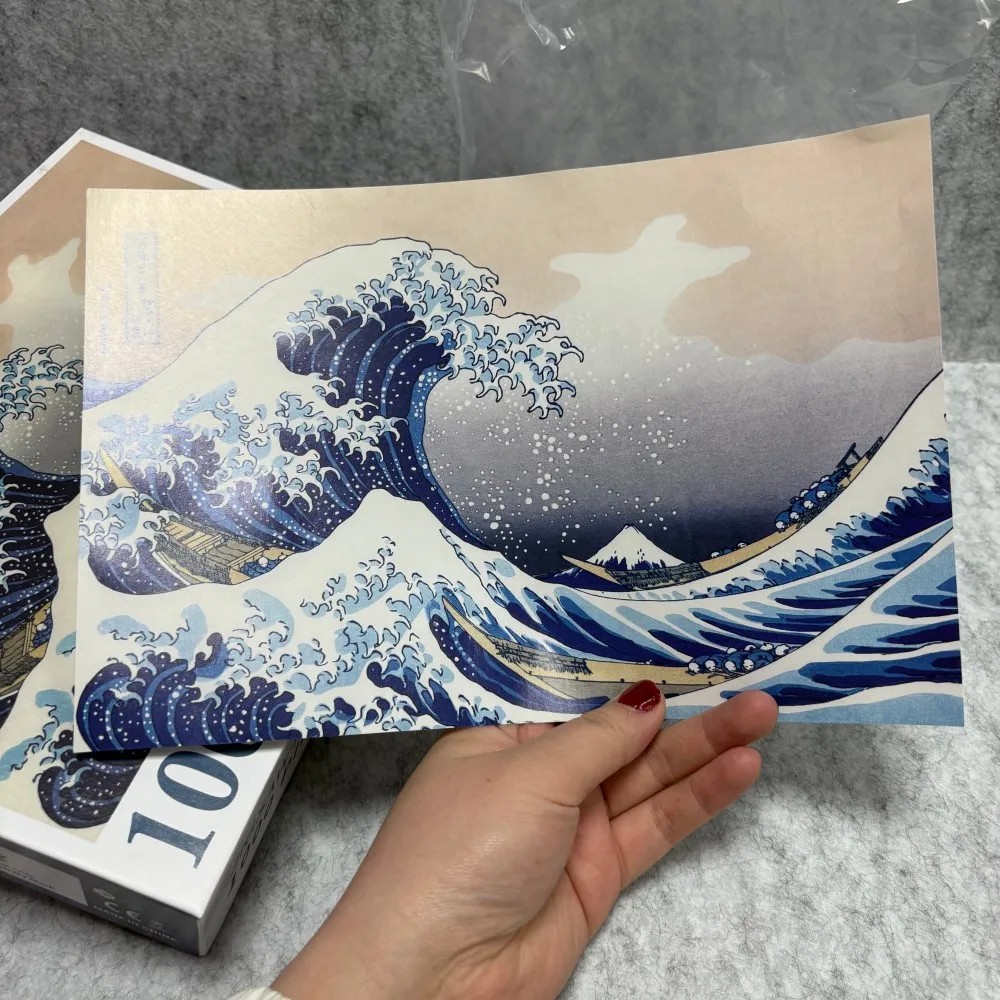 The Great Wave off Kanagawa 1000 Piece Puzzle for Adults 29.53 x 19.7 Inch Large Finished Size Famous Japanese Art Poster Puzzle