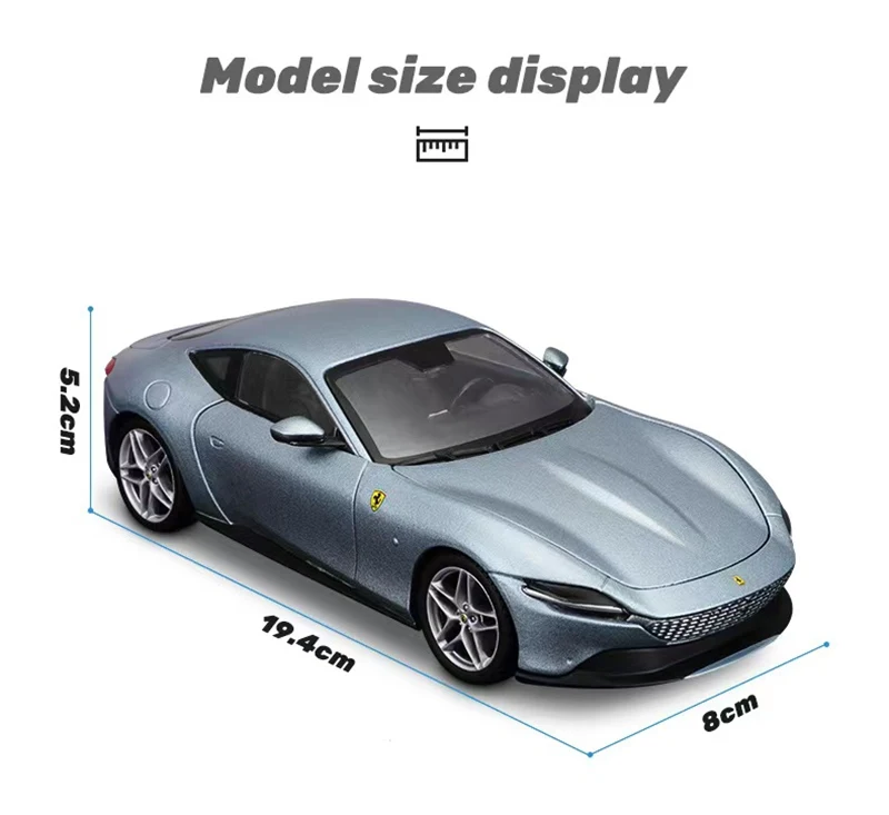 Bburago 1/24 Ferraris ROMA Alloy Racing Car Model Diecast Metal Toy Super Sports Car Model Simulation Collection Childrens Gift