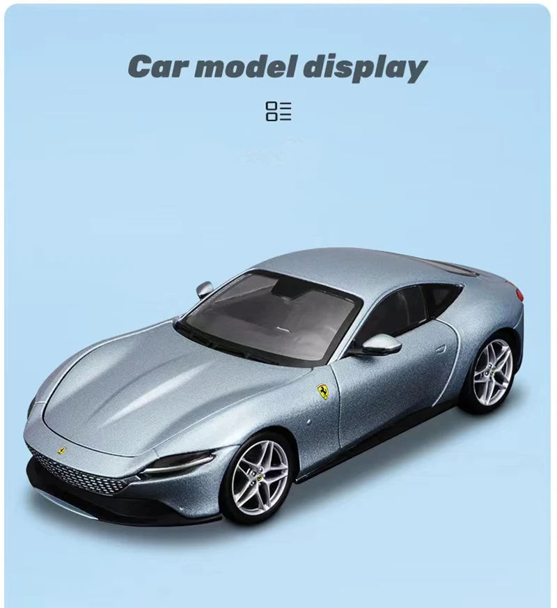 Bburago 1/24 Ferraris ROMA Alloy Racing Car Model Diecast Metal Toy Super Sports Car Model Simulation Collection Childrens Gift