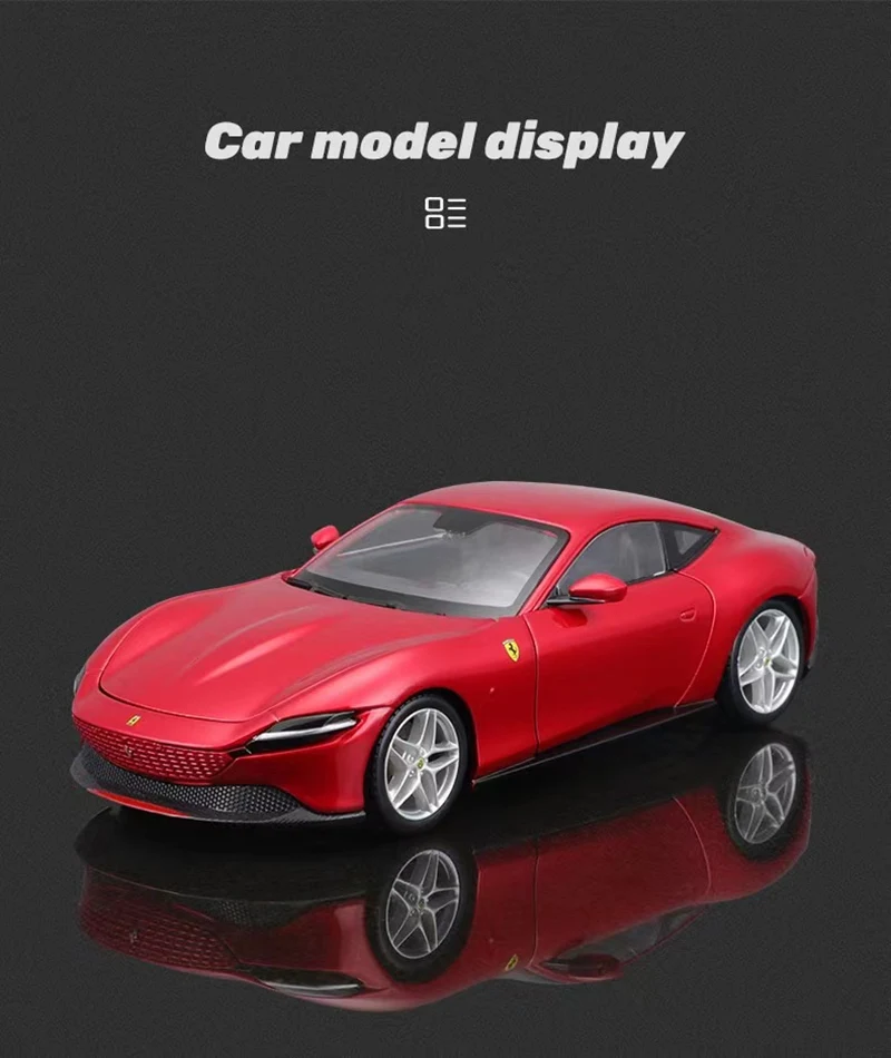 Bburago 1/24 Ferraris ROMA Alloy Racing Car Model Diecast Metal Toy Super Sports Car Model Simulation Collection Childrens Gift