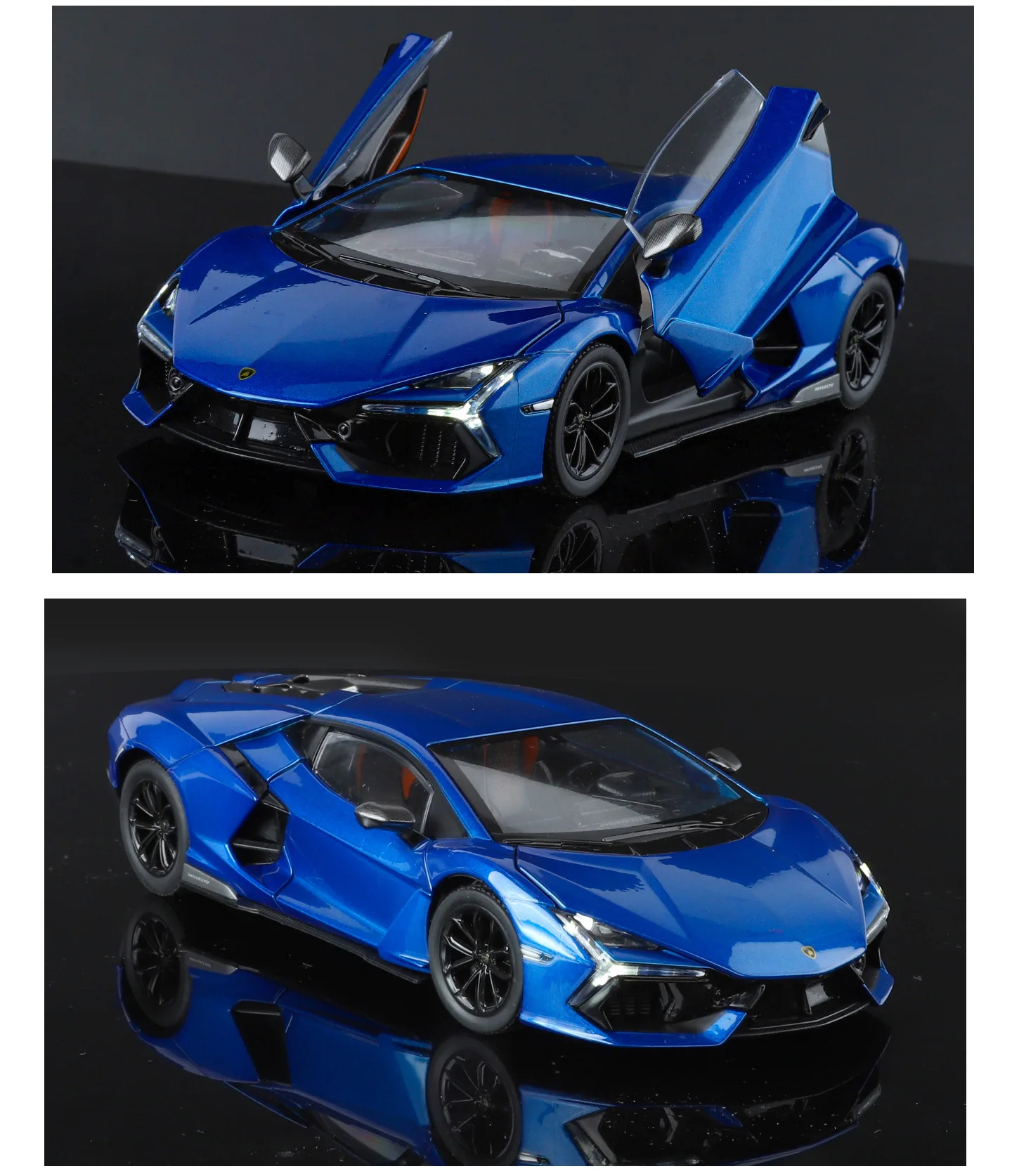 1:24 Lamborghini Revuelto Supercar Alloy Car Model Sound and Light Pull Back Car Model Collectibles Birthday Gift