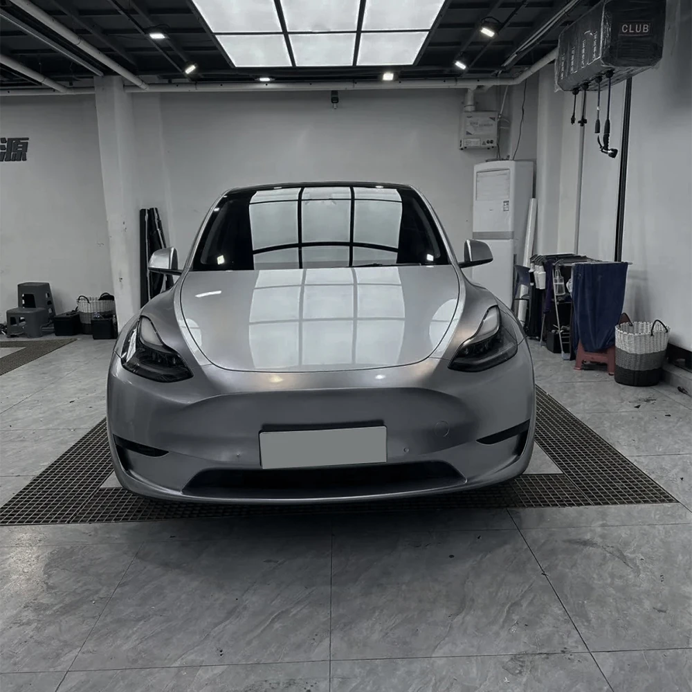 Glossy Silver Car Sticker Color Change Vinyl Film Bubble Free PVC Film Car Wrapping Decal Car Accessories Auto Decoration