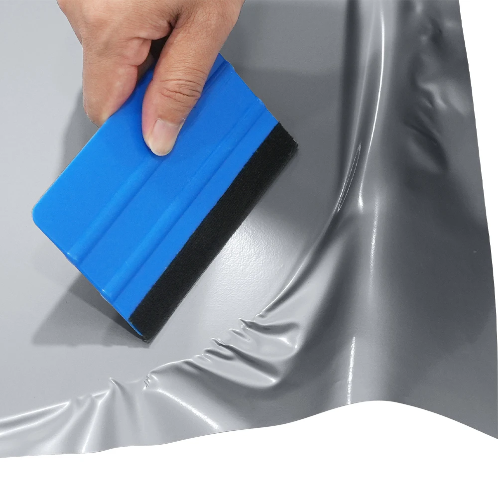 Glossy Silver Car Sticker Color Change Vinyl Film Bubble Free PVC Film Car Wrapping Decal Car Accessories Auto Decoration