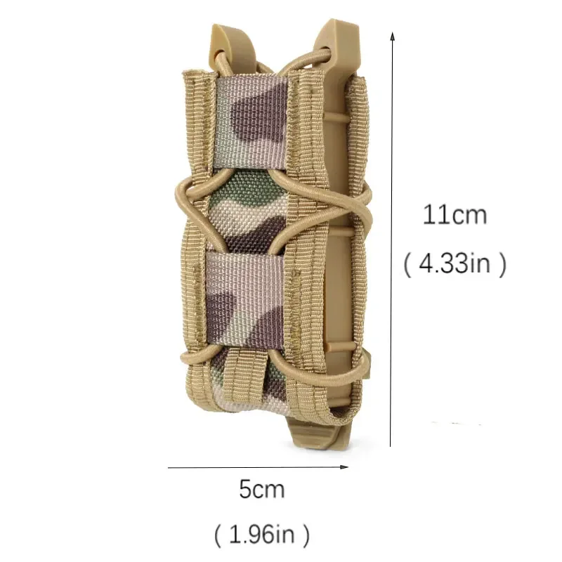 Tactical Magazine Pouch 9MM Pistol Single Mag Bag Molle Flashlight Pouches Torch Holder Hunting Knife Holster Shooting Airsoft