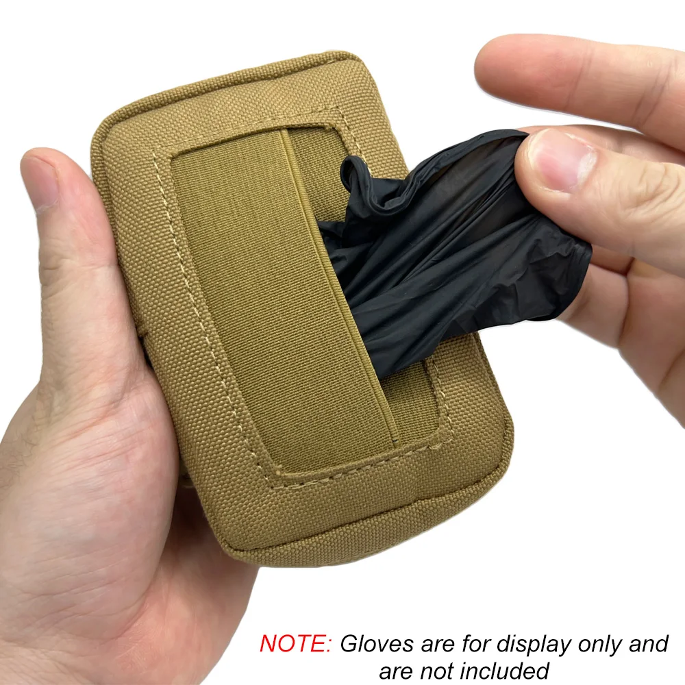 Latex Disposable Glove Pouch Nylon Duty Belt Gloves Pouch EMT Bag Molle Accessory Pouch Tactical Hunting Bag Accessories