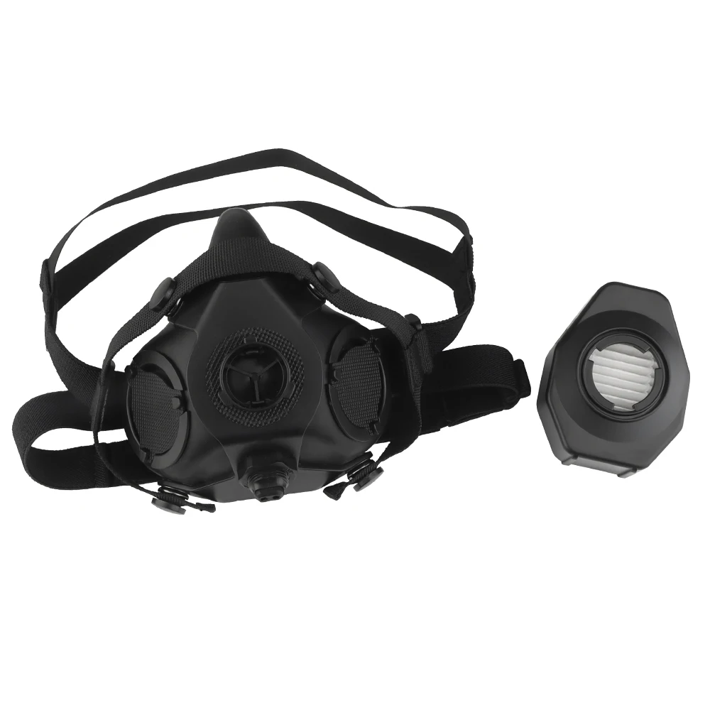 Special Tactical Respirator Gas Mask Communication Version Outdoor Hunting Combat Airsoft Half Face Mask Halloween Cosplay Props