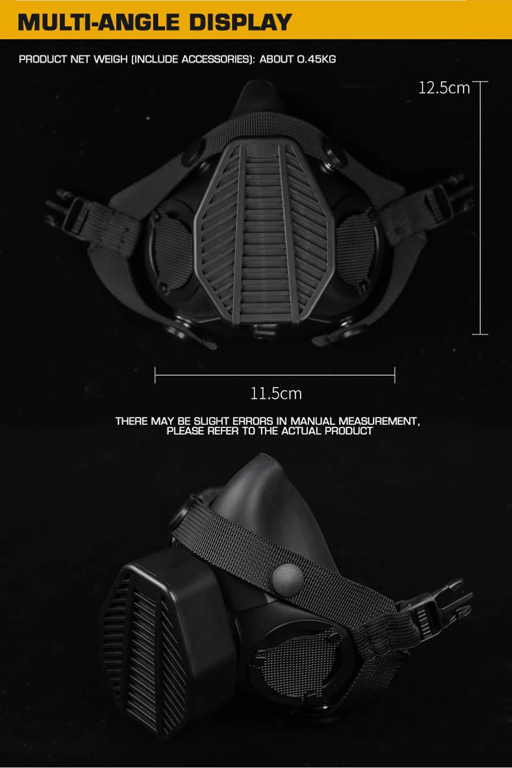 Special Tactical Respirator Gas Mask Communication Version Outdoor Hunting Combat Airsoft Half Face Mask Halloween Cosplay Props