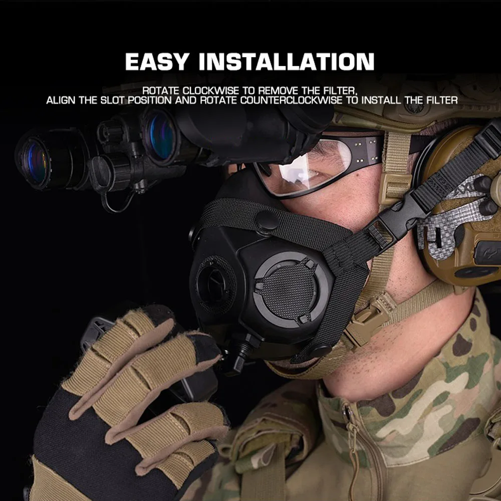 Special Tactical Respirator Gas Mask Communication Version Outdoor Hunting Combat Airsoft Half Face Mask Halloween Cosplay Props