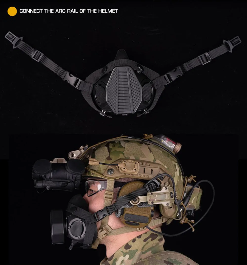Special Tactical Respirator Gas Mask Communication Version Outdoor Hunting Combat Airsoft Half Face Mask Halloween Cosplay Props